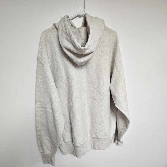 VTG Champion Hoodie Sweatshirt Reverse Weave XL Oxford Gray Blank Heavy - Picture 5 of 7